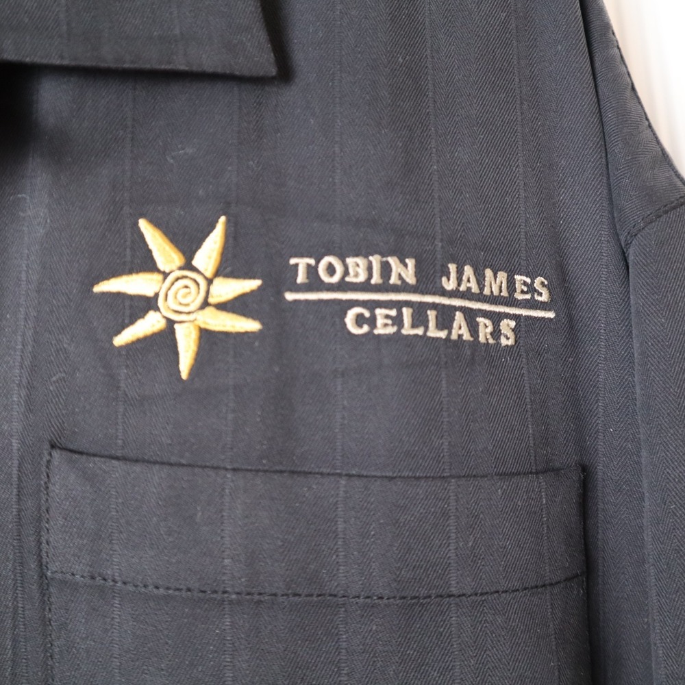 Tommy Bahama Fire Dept Tobin James Cellars Embroidered Silk Camp Shirt Mens XXL - Picture 3 of 11